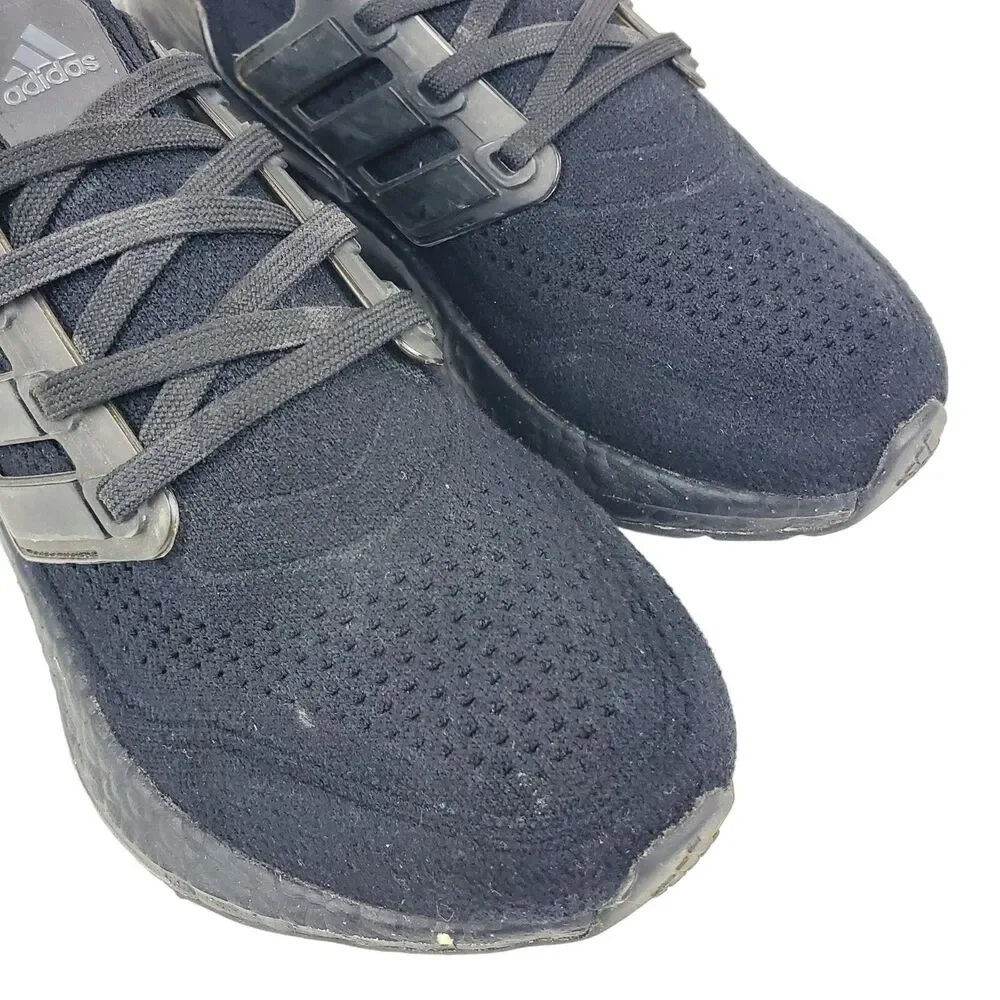 ADIDAS Shoes ULTRABOOST 21 J Womens Size 4 Triple Black Running Sneaker FY5390